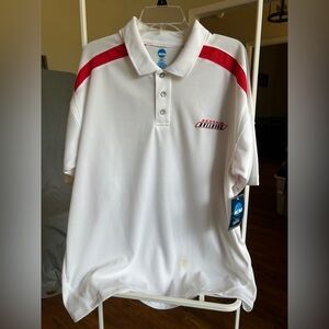 NCAA Georgia Bulldogs White Polo with Red and Black Logo